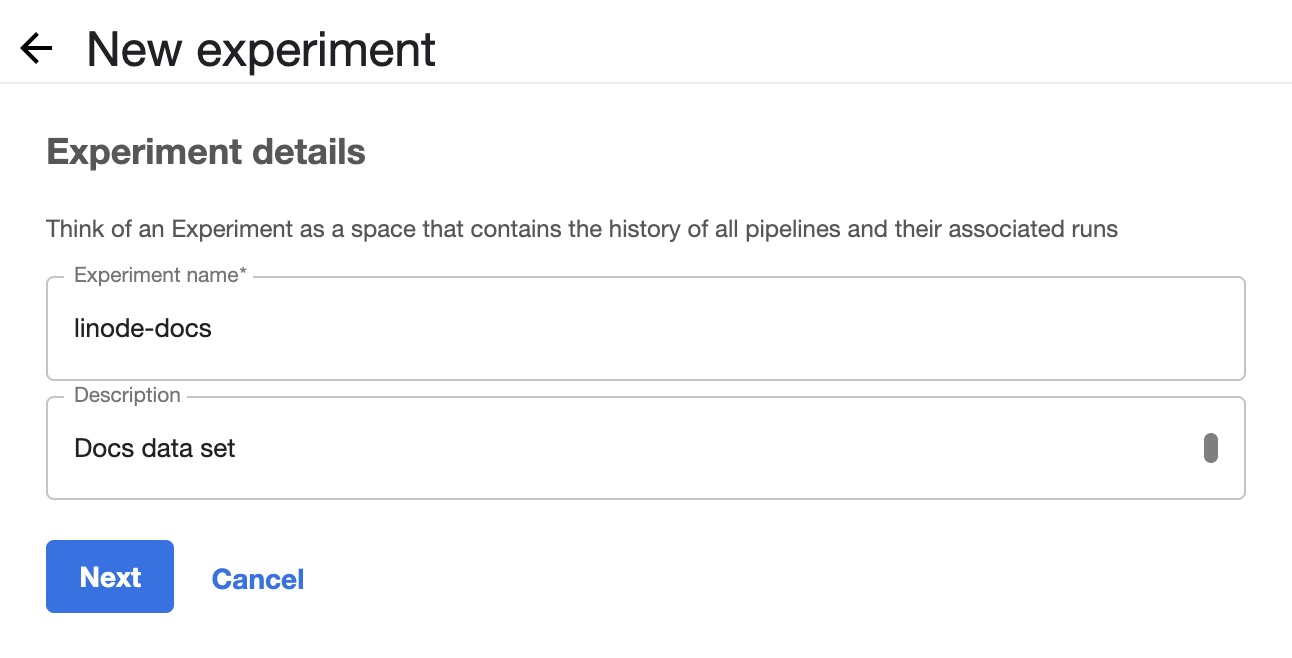 Create Experiment