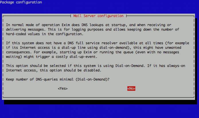 Exim DNS queries configuration on Debian 5.