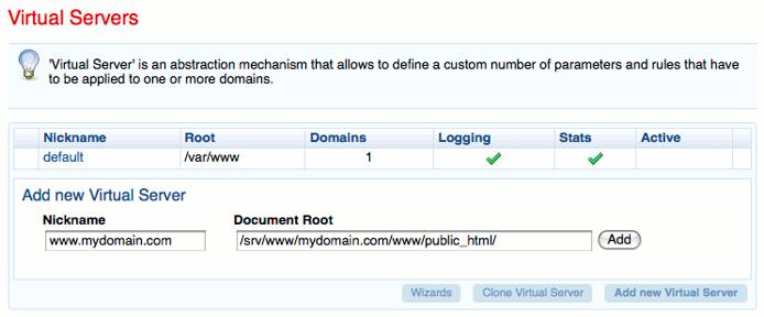 New virtual server basic settings in Cherokee admin panel on Ubuntu 10.04 LTS New virtual server basic settings in Cherokee admin panel on Ubuntu 10.04 LTS